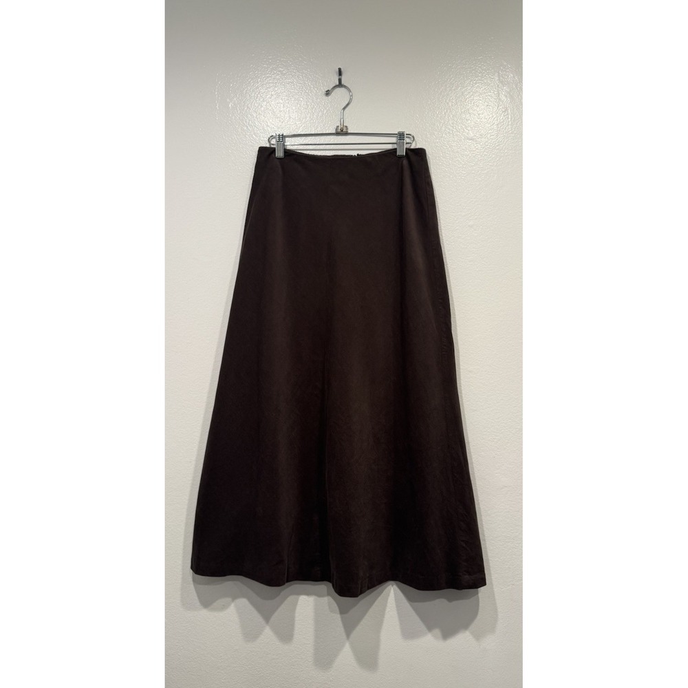 Charter Club Lightweight Corduroy Maxi Skirt Size 8 Brown Forest Fairy Boho Chic
